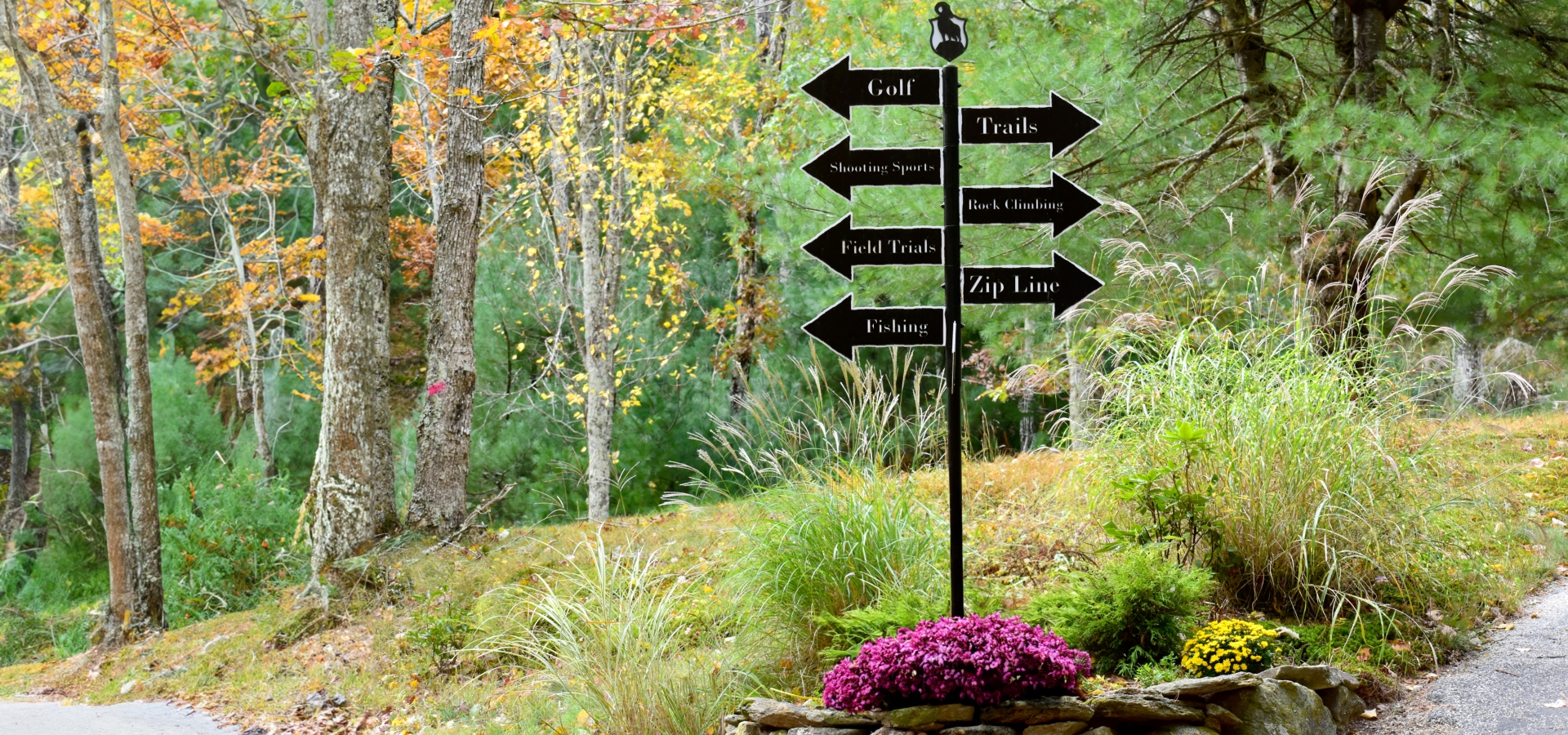 Directional signpost at The Preserve Resort & Spa