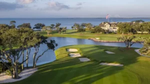 Sea Island Resort has not one, but two separate hotels, including The Lodge (pictured), where the main bar serves several hundred Old Fashioned cocktails a day.