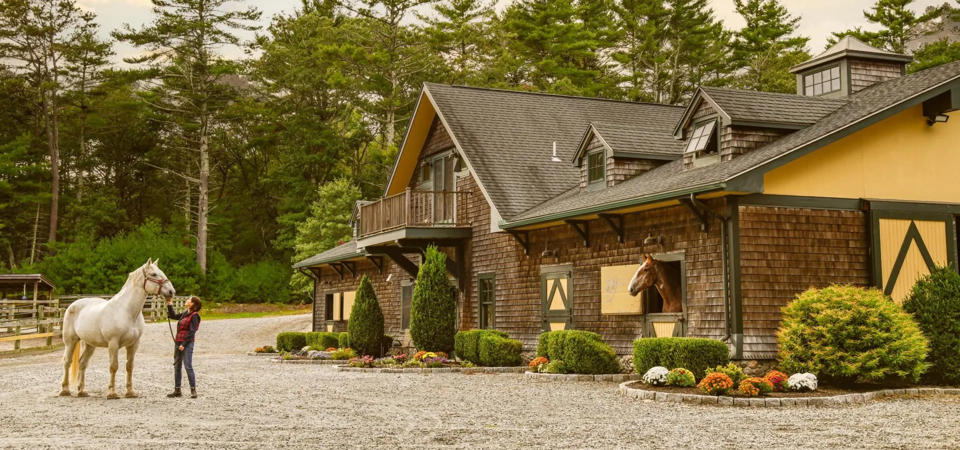 The Preserve RI estate with horse - symbol of luxury living