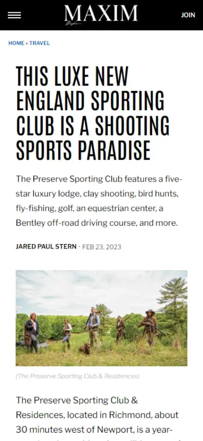 Maxim - This Luxe New England Sporting Club Is A Shooting Sports Paradise