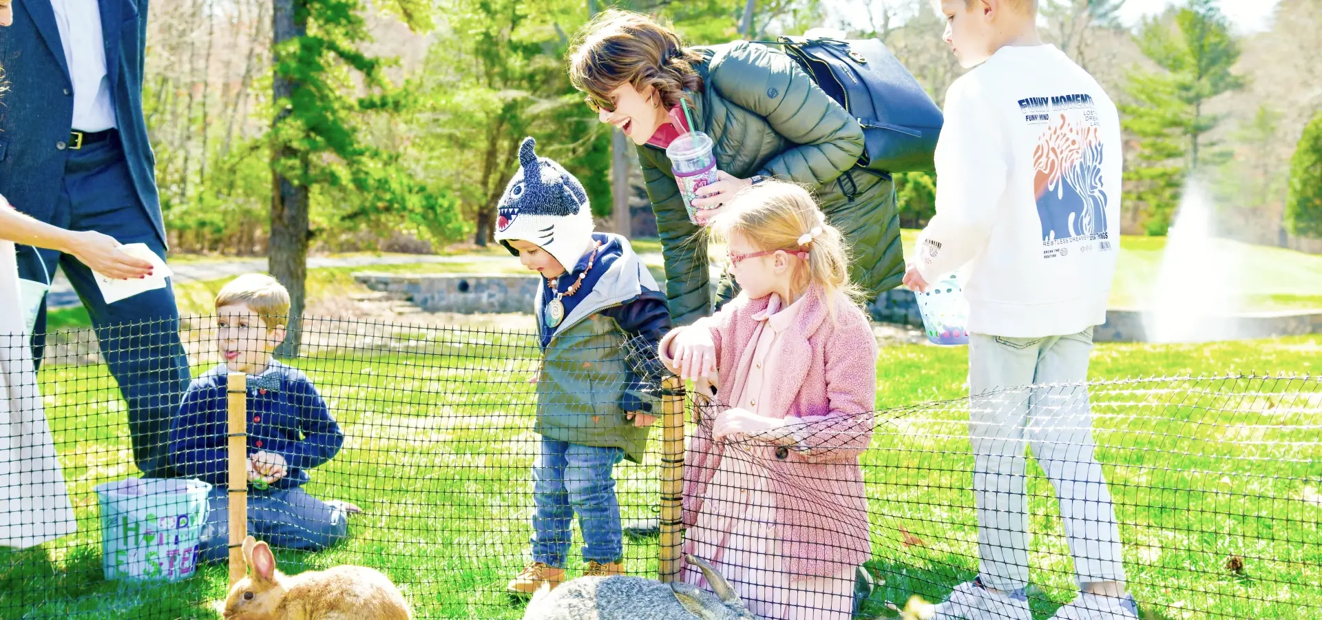 Kids having fun at The Preserve's Easter Egg Roll and Hunt Event